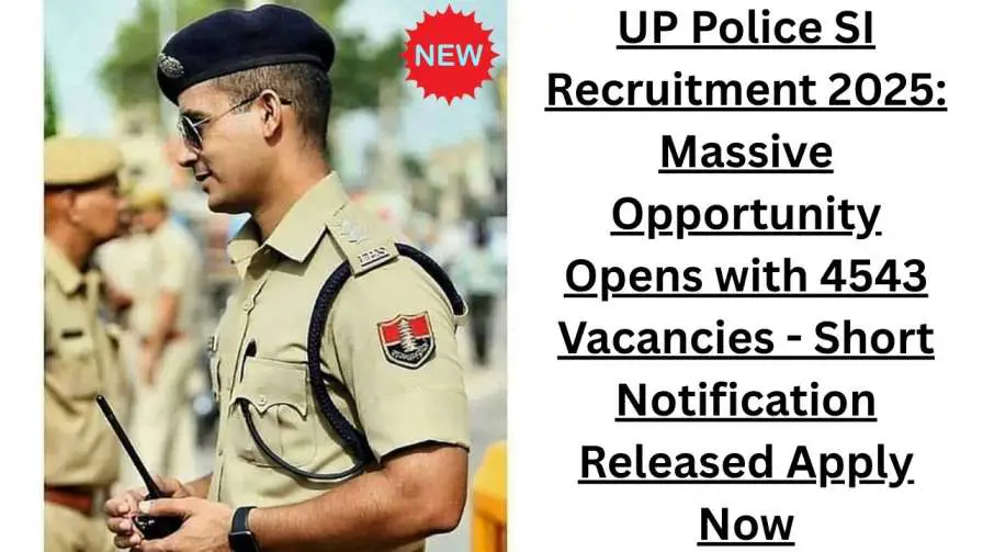 UP Police SI Recruitment 2025