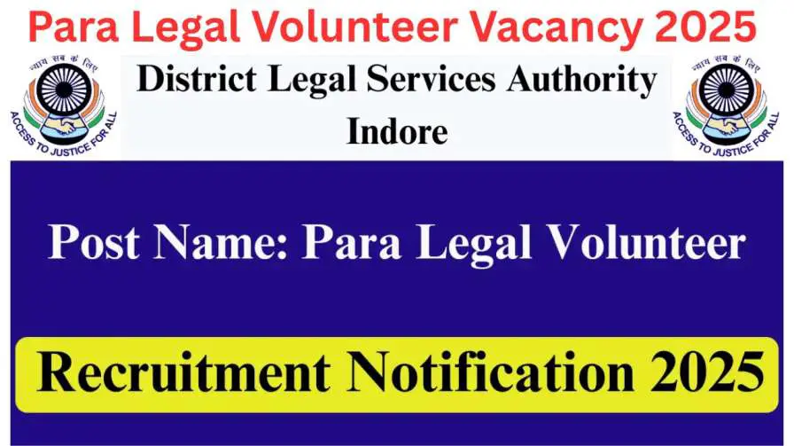 Para Legal Volunteer Vacancy 2025